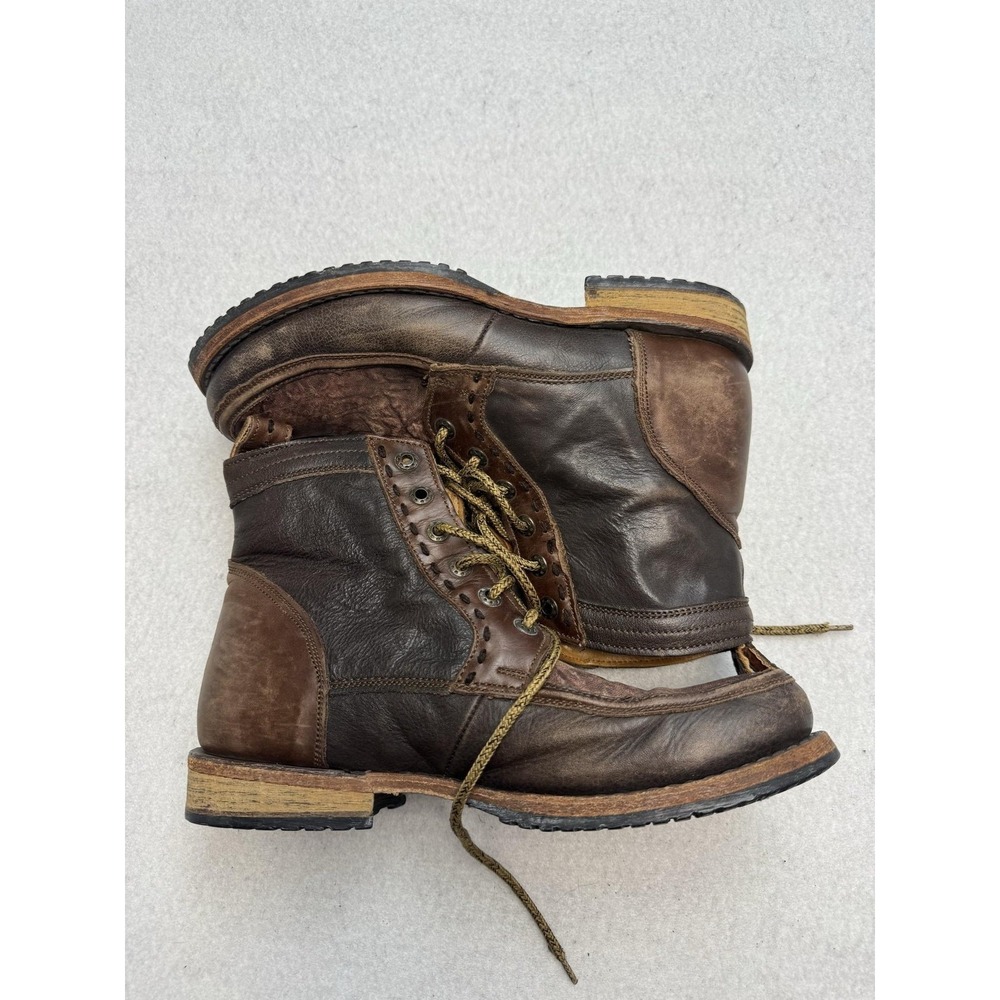 Cuadra Boots Mens Size 8 Brown Leather Combat Lace Up Ankle Work Casual Mexico